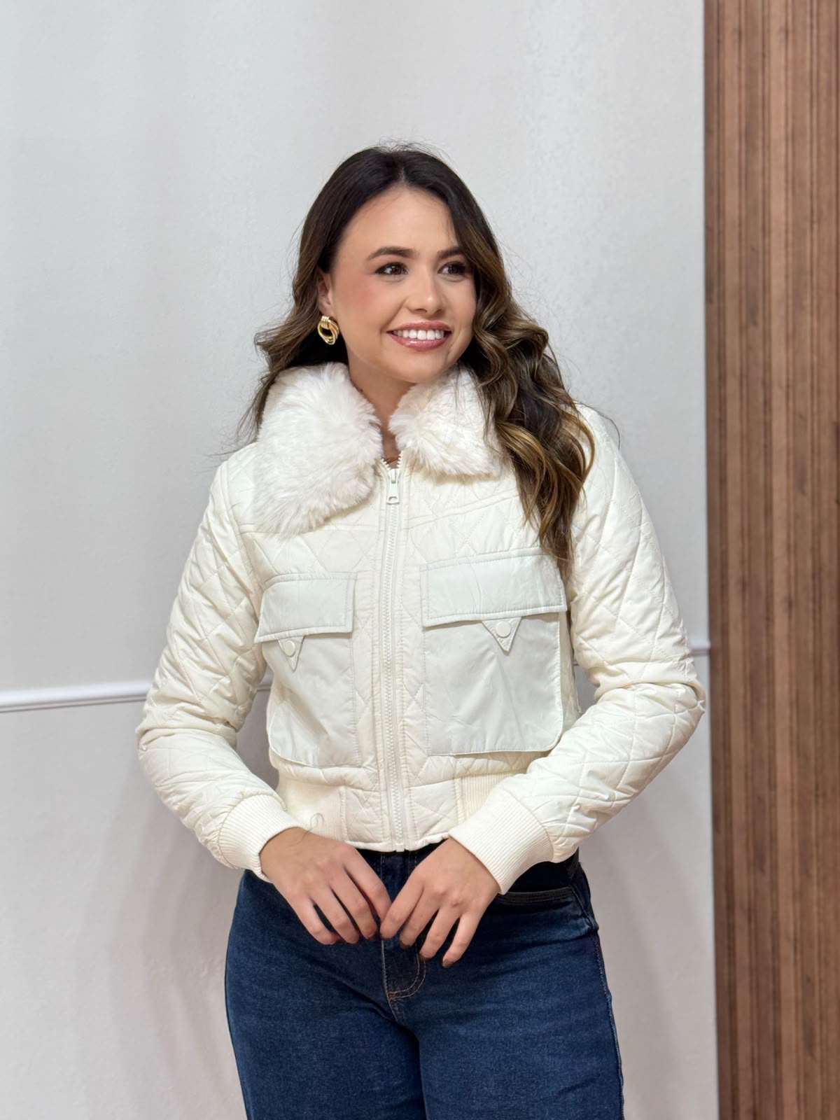 3907 jaqueta off white