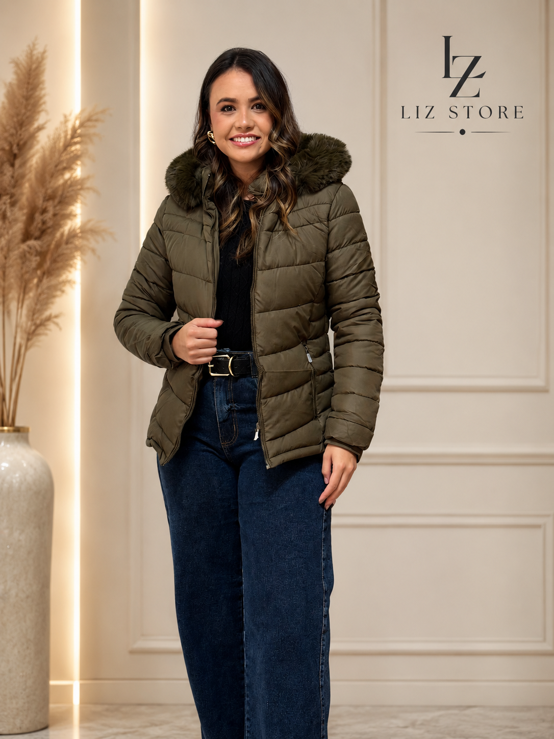 2704 jaqueta nylon verde militar