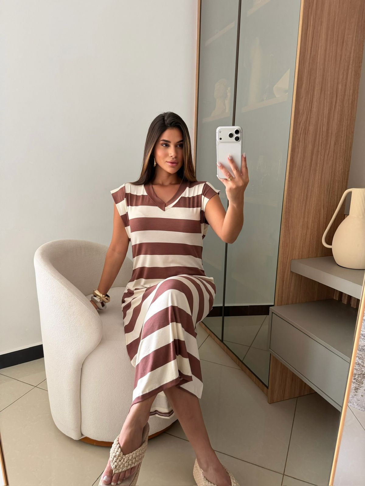 Vestido Rebeca em malha midi