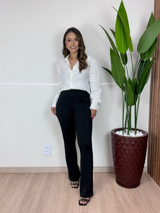 Calça flare jacard