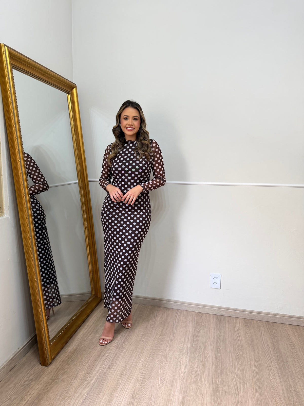 Vestido tule estampado 4047