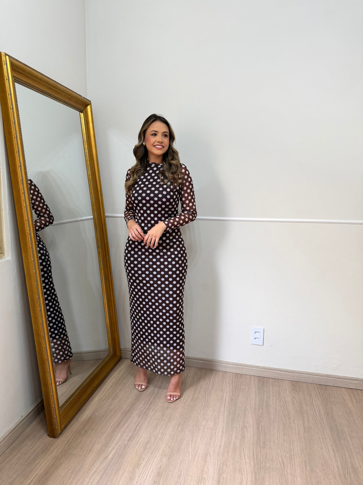 Vestido tule estampado 4047