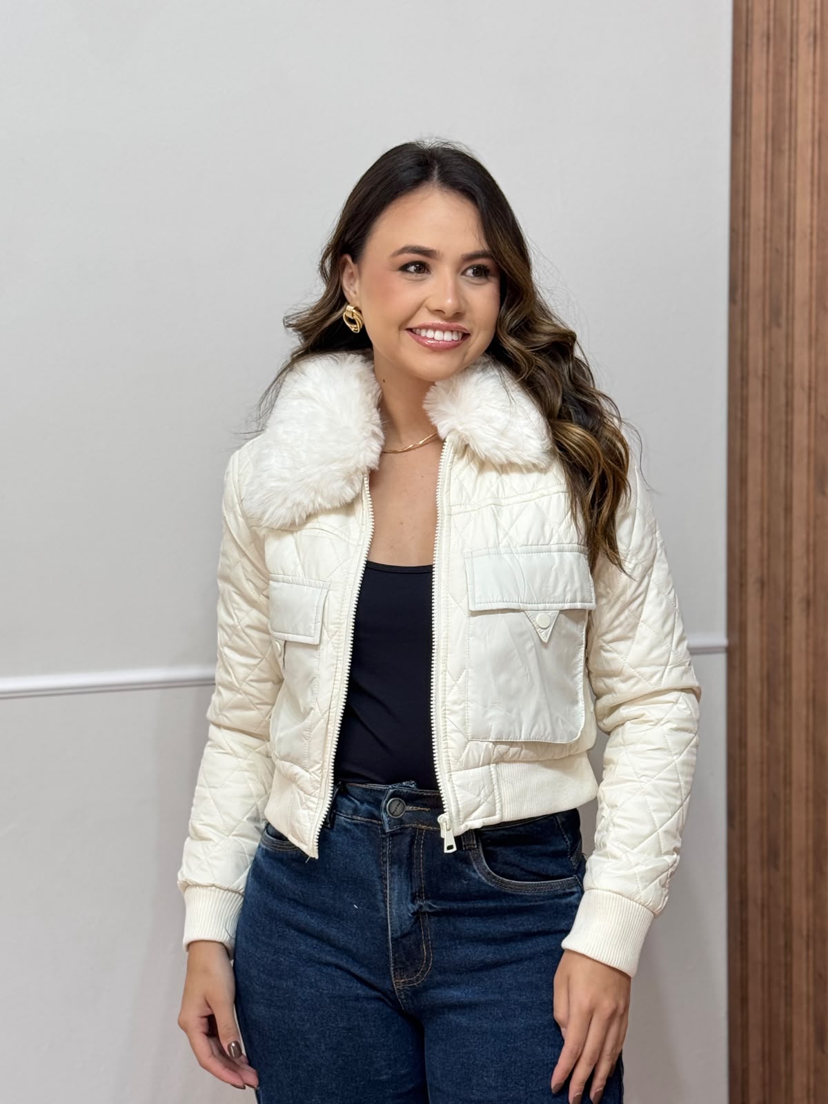 3907 jaqueta off white