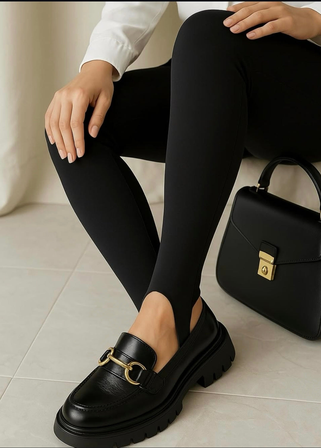 Legging com pezinho flanelada