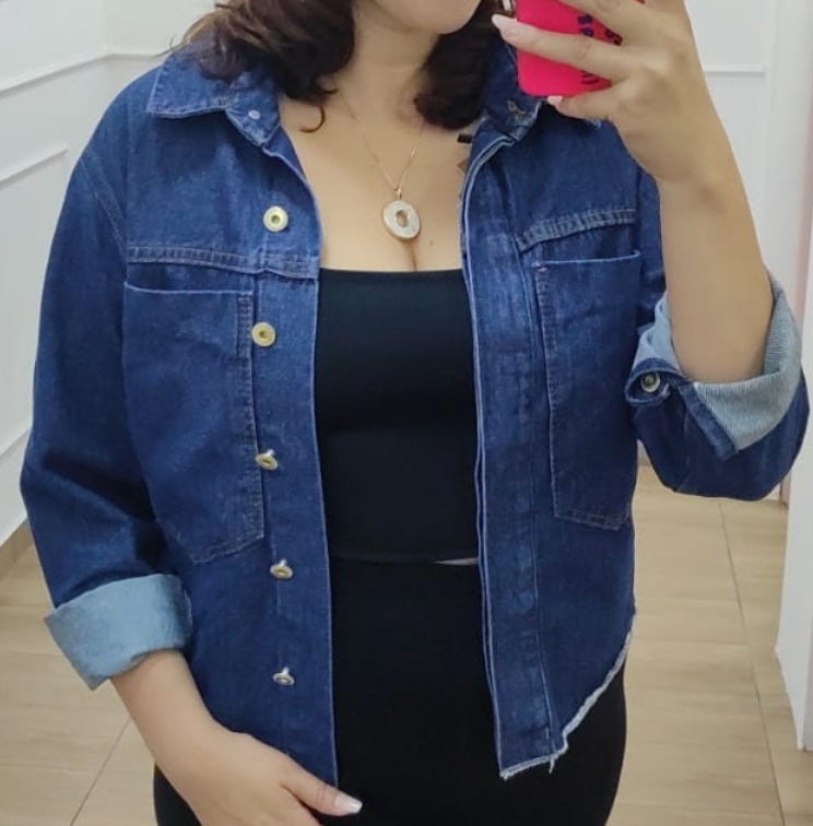 Jaqueta Jeans bolsão