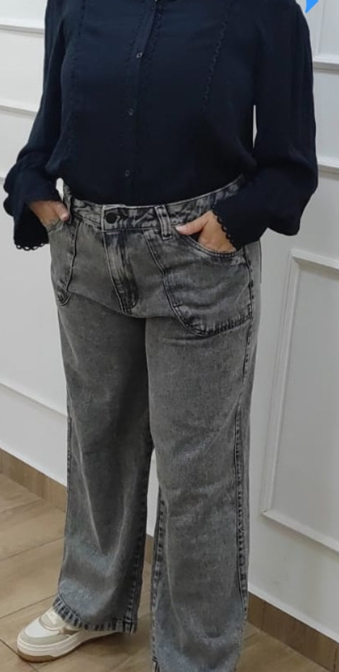 Calca wide leg preta